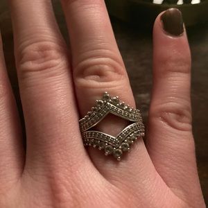 Two size 6.5 Pandora wishbone rings